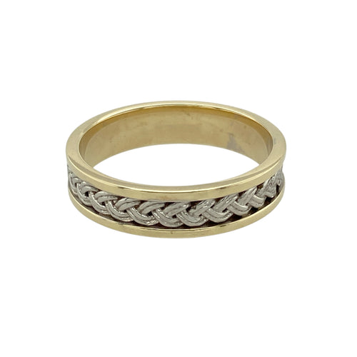 9ct Gold Plaited Band Ring