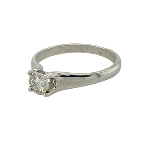 Bring elegant sparkle and smart design to your collection with this pre-owned 18ct white gold illusion set solitaire ring, featuring a brilliant-cut diamond enhanced by a clever setting—perfect for timeless style with added impact.

Design: The ring features a brilliant-cut diamond of approximately 0.21ct, set within a small bezel that creates the illusion of a larger centre stone. The minimalist solitaire setting adds refined brilliance without overpowering the look.
