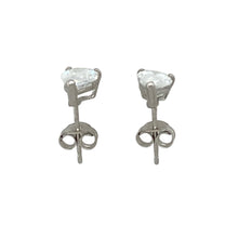 Load image into Gallery viewer, 9ct White Gold &amp; Cubic Zirconia Teardrop Stud Earrings
