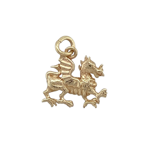 9ct Gold Welsh Dragon Pendant