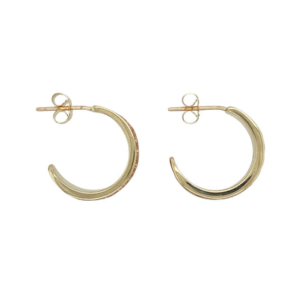 9ct Gold Clogau Lady Guinevere Half Hoop Earrings