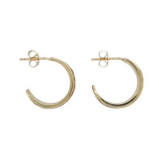 9ct Gold Clogau Lady Guinevere Half Hoop Earrings