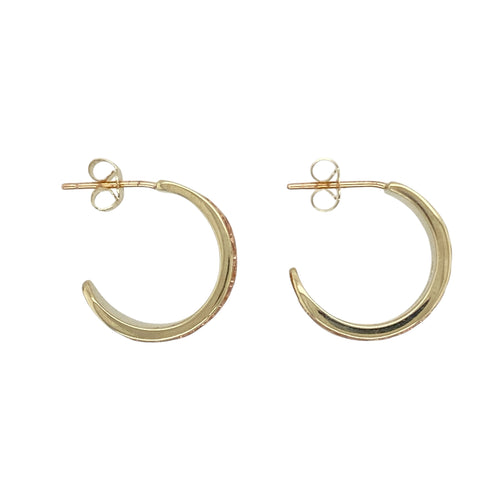 9ct Gold Clogau Lady Guinevere Half Hoop Earrings