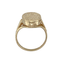Load image into Gallery viewer, 9ct Gold Patterned Oval Locket Ring

