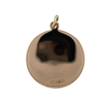 Load image into Gallery viewer, Add warm tones and protective meaning to your collection with this pre-owned 9ct rose gold round St Christopher pendant—perfect for heartfelt symbolism and timeless style.

Design: The round pendant features a detailed depiction of St Christopher, patron saint of travellers, enclosed in a smooth, polished frame for a classic and reassuring finish.
Material: Made from 9-carat rose gold, the rich blush tone enhances the intricate design with warmth and distinctive character.

