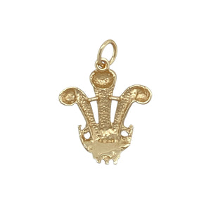 Show your pride and heritage with this pre-owned 9ct yellow gold Welsh three feather pendant—an iconic symbol with timeless appeal.

Design: This pendant features the traditional three feather emblem of the Prince of Wales, finely detailed for a bold yet elegant look.
Material: Made from 9-carat yellow gold, the polished finish enhances the intricate design and rich golden tone.
