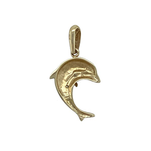 Bring playful elegance and gentle sparkle to your jewellery collection with this pre-owned 9ct yellow gold diamond dolphin pendant—an uplifting piece full of character and charm.

Design: Shaped into a graceful dolphin, this pendant features diamond accents that add a subtle shimmer to its fluid form.
Material: Made from 9-carat yellow gold, the warm tone complements the light-reflecting diamonds for a balanced and radiant finish.
