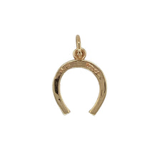 Load image into Gallery viewer, Bring good fortune and timeless style to your jewellery collection with this pre-owned 9ct yellow gold horseshoe pendant—a classic symbol of luck with a sleek and polished finish.

Design: Featuring a traditional horseshoe shape, this pendant offers a simple and elegant silhouette with subtle charm.
Material: Made from 9-carat yellow gold, the smooth, polished surface adds warmth and a soft shine to the iconic design.

