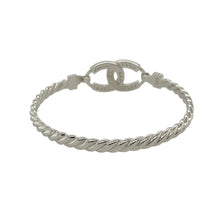 Load image into Gallery viewer, Bring classic charm and a touch of sparkle to a young jewellery collection with this new solid 925 silver and cubic zirconia children&#39;s horseshoe bangle—a meaningful piece designed with timeless appeal and playful elegance.

Design: The 12mm high front features a detailed horseshoe motif set with cubic zirconia stones, symbolising good luck and adding subtle brilliance.

