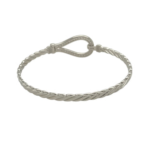 Bring classic symbolism and refined sparkle to your jewellery collection with this new solid 925 silver and cubic zirconia horseshoe bangle—a striking piece that combines timeless design with a touch of luck and brilliance.

Design: The 17mm high front features a bold horseshoe motif set with cubic zirconia stones, offering a radiant symbol of good fortune and graceful style.
