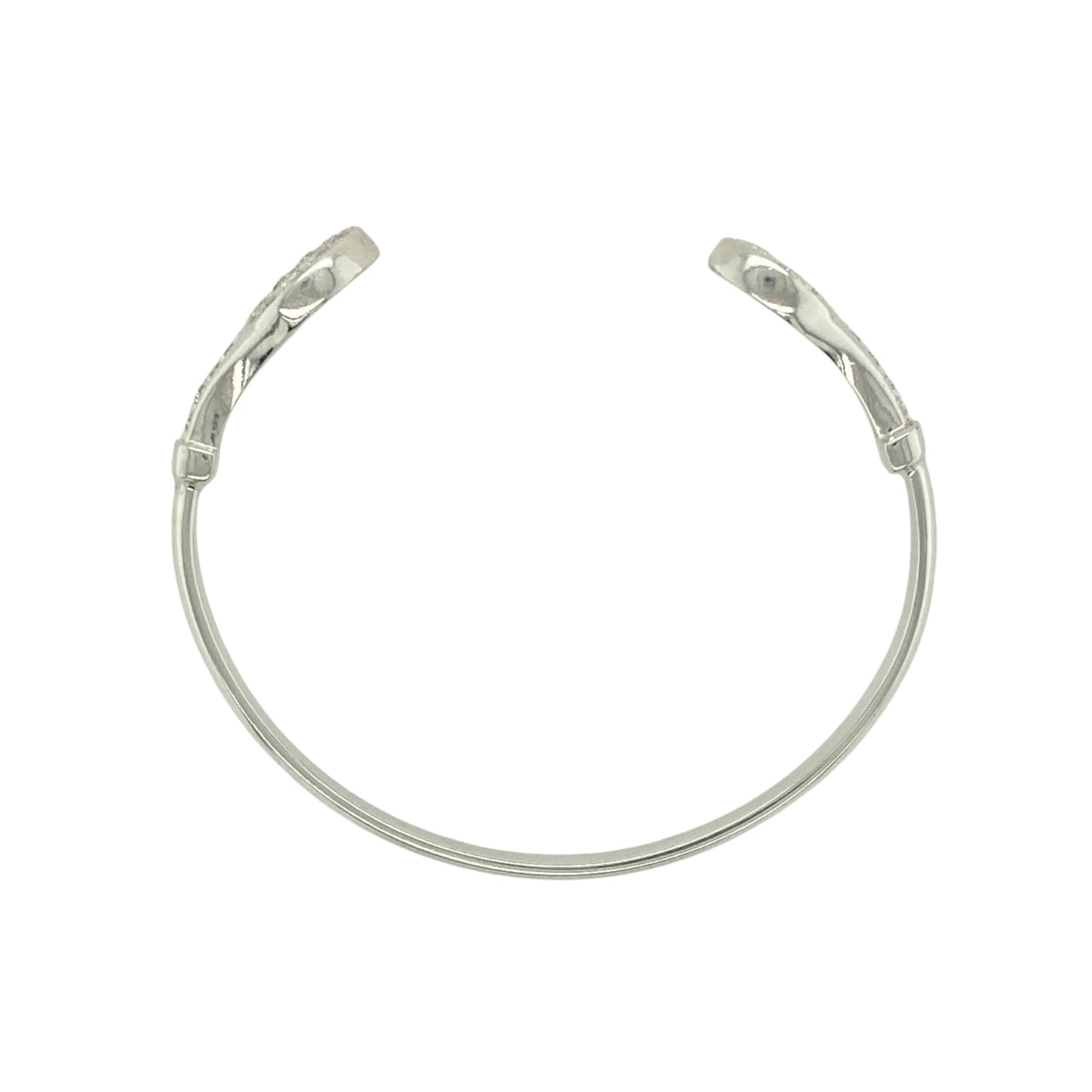 New 925 Silver & Cubic Zirconia Set Spanner Bangle