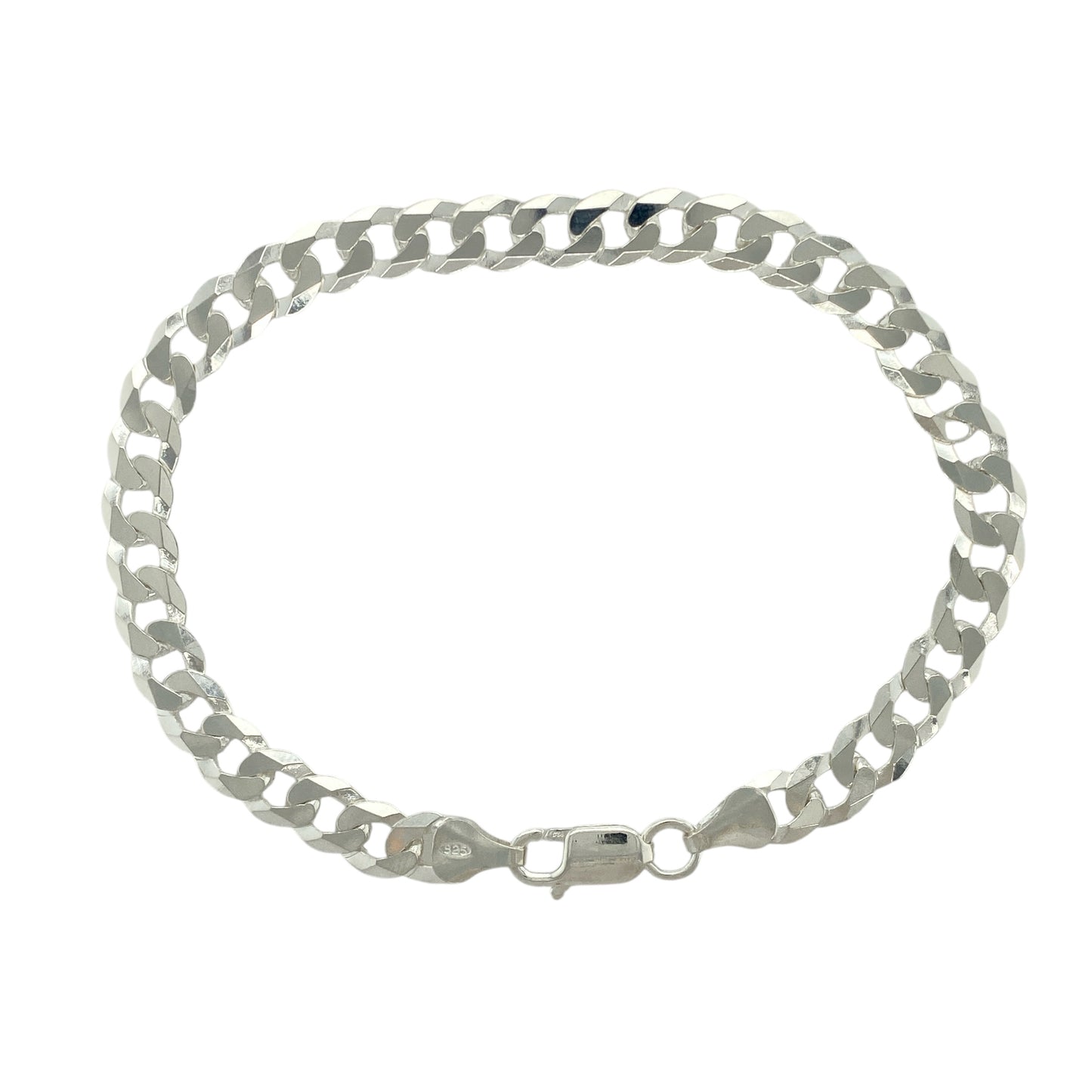 New 925 Silver 8.5" Curb Bracelet