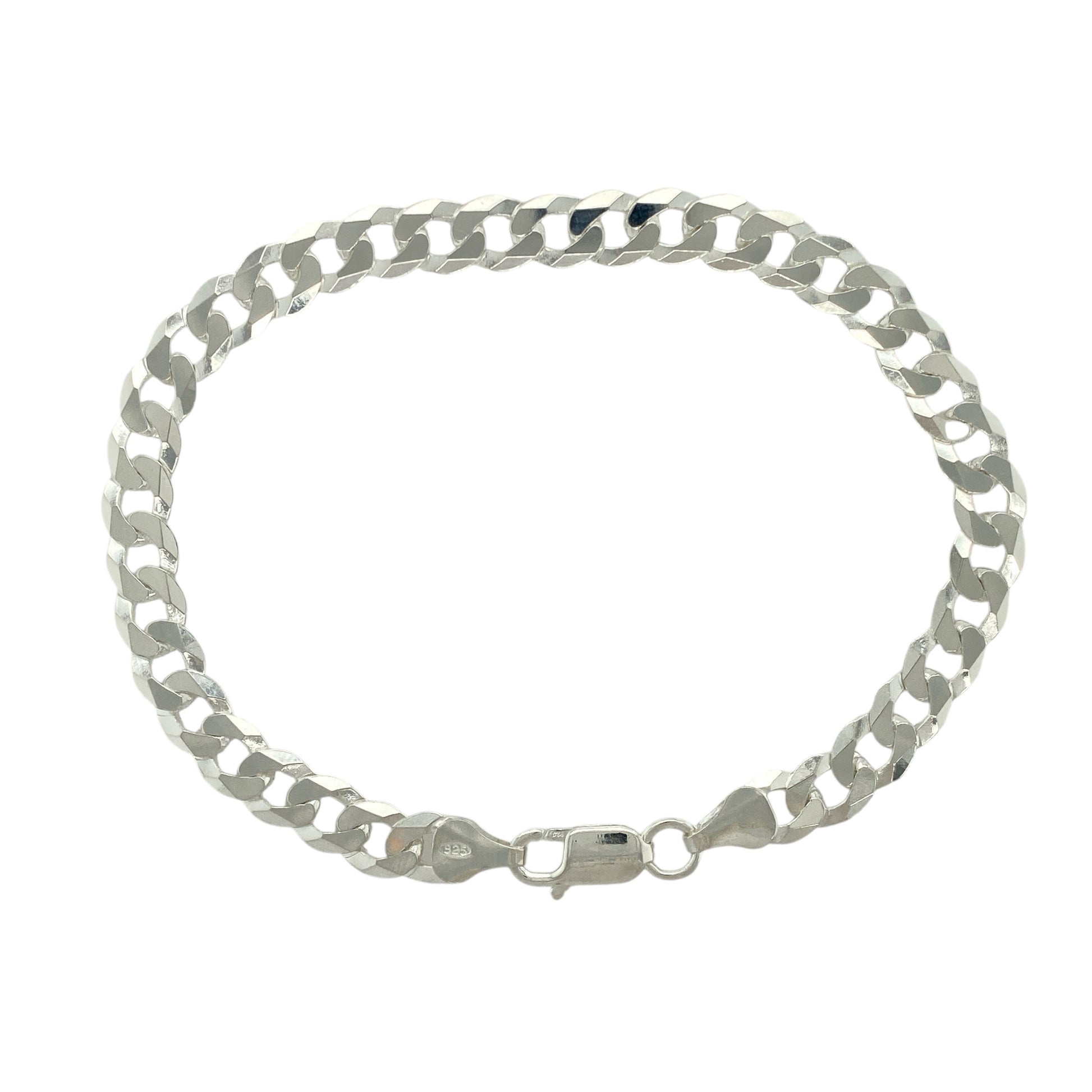 New 925 Silver 8.5" Curb Bracelet