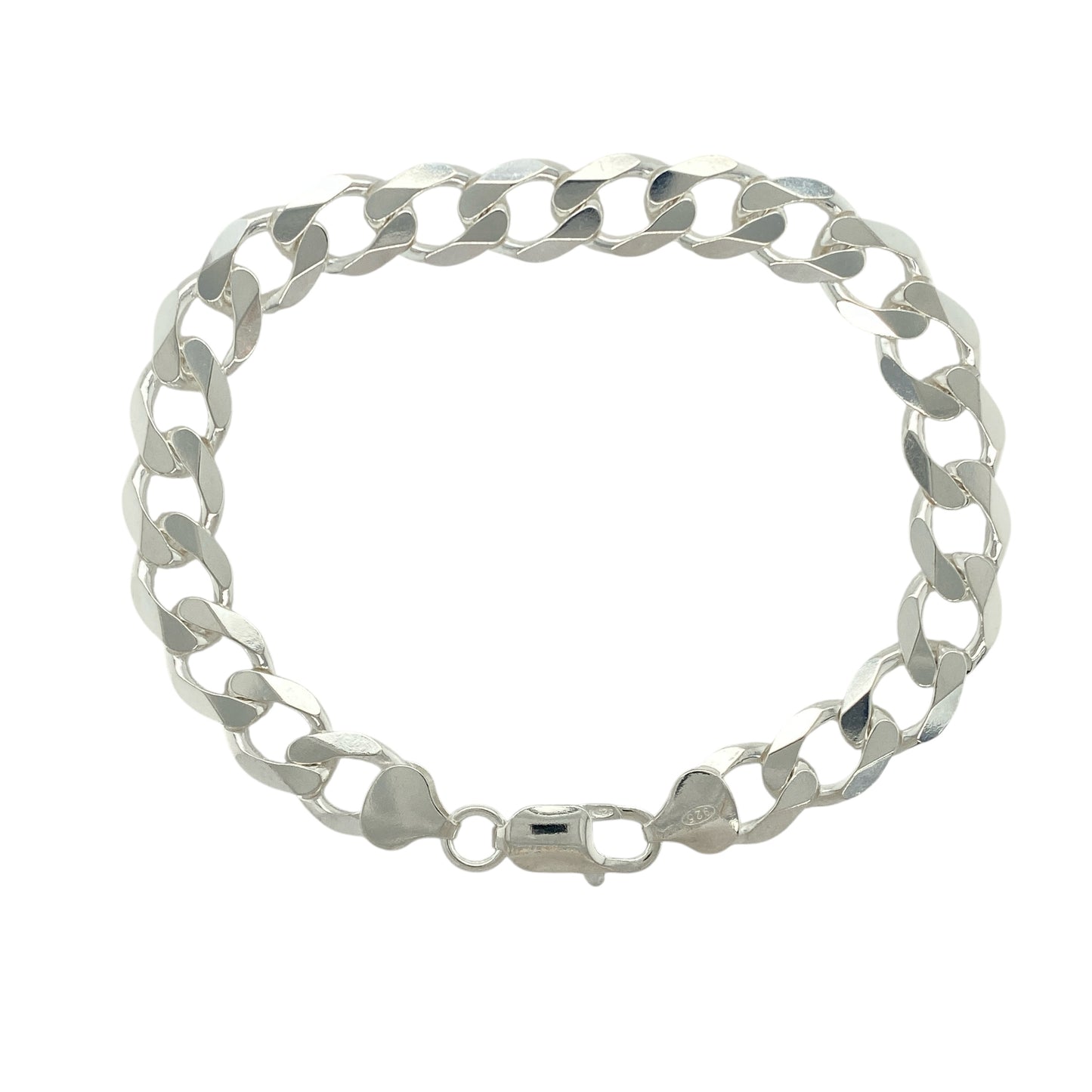 New 925 Silver 8.5" Curb Bracelet