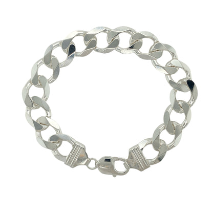 New 925 Silver 9" Curb Bracelet
