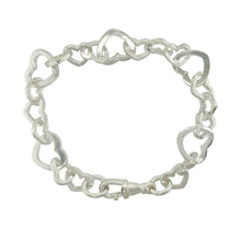 Load image into Gallery viewer, New 925 Silver 8&quot; Heart Link Bracelet

