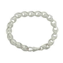 Load image into Gallery viewer, New 925 Silver 9&quot; Patterned Acorn Link Bracelet
