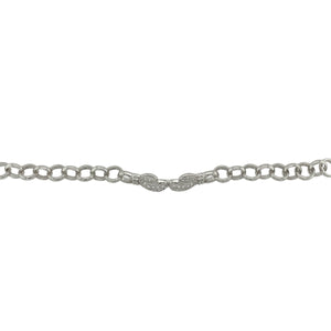 New 925 Silver & Cubic Zirconia Set Boxing Glove 5" Children's Bracelet