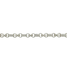 Load image into Gallery viewer, New 925 Silver &amp; Cubic Zirconia Set 8&quot; Gypsy Style Bracelet
