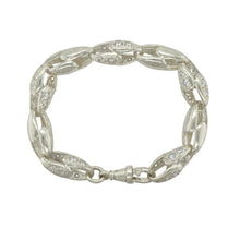 Load image into Gallery viewer, New 925 Silver &amp; Cubic Zirconia Set 8&quot; Tulip Link Bracelet
