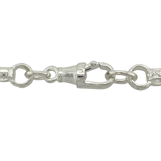 Bring detailed texture and classic polish to your jewellery collection with this new 925 silver 24" patterned engraved belcher chain—a refined piece with timeless appeal and decorative contrast.

Design: Featuring 6mm wide alternating patterned and plain belcher links, this chain offers a balanced look with intricate engraving and smooth shine.
Material: Made from solid 925 sterling silver, the polished and engraved finishes enhance the chain’s traditional styling and visual depth.