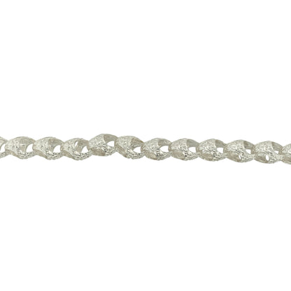 New 925 Silver 25" Patterned Acorn Chain