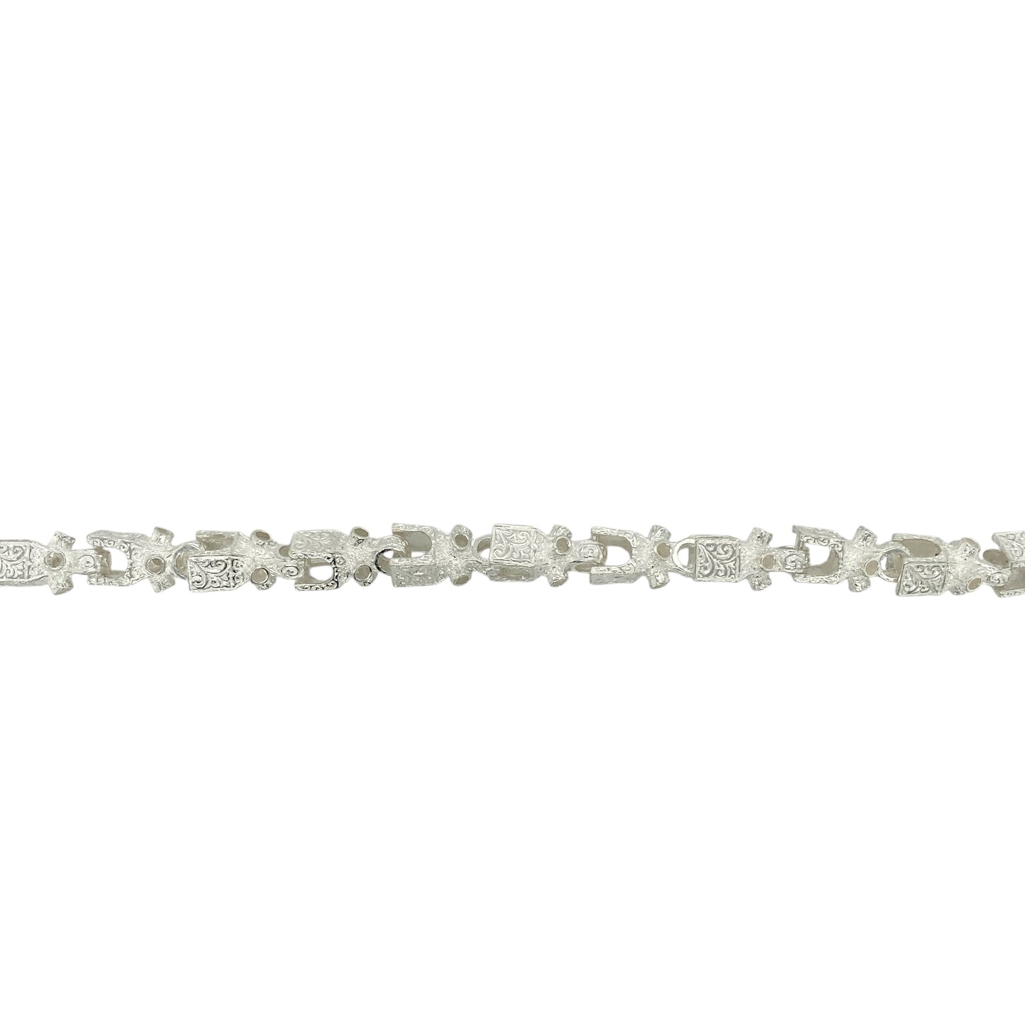 New 925 Silver 24" Patterned Lego Chain