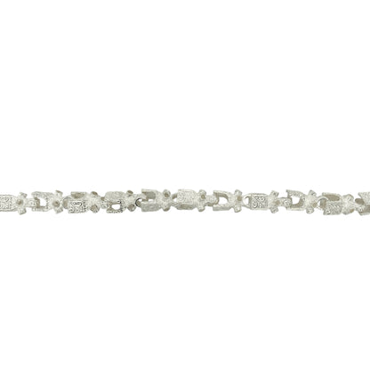 New 925 Silver 24" Patterned Lego Chain