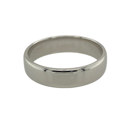 18ct White Gold 5mm Wedding Band Ring