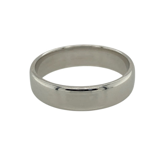 18ct White Gold 5mm Wedding Band Ring