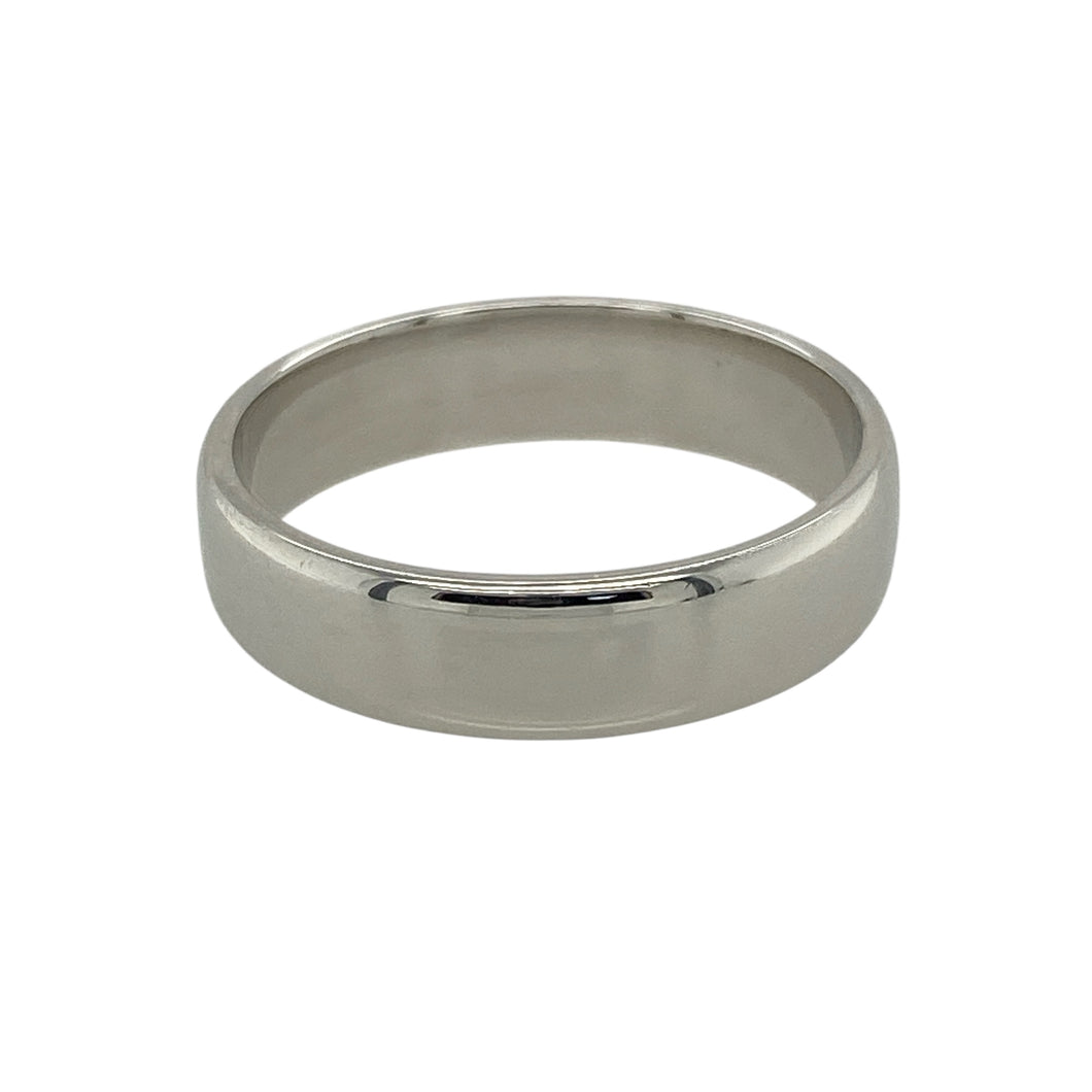 18ct White Gold 5mm Wedding Band Ring