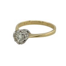 Load image into Gallery viewer, Bring classic brilliance and understated elegance to your collection with this pre-owned 18ct yellow gold and diamond solitaire ring—a timeless piece with enduring charm.

Design: This ring features a brilliant-cut diamond of approximately 0.50ct, offering a bold central sparkle with a refined and traditional silhouette.
Material: Made from 18-carat yellow gold, the polished band provides a warm contrast that enhances the diamond’s natural radiance.

