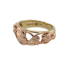 Load image into Gallery viewer, Bring symbolic beauty and elegant detail to your collection with this pre-owned 9ct yellow and rose gold Clogau Tree of Life ring—a timeless design inspired by growth, strength, and connection.

Design: This ring features the iconic Tree of Life motif in flowing detail across an 8mm high front, combining natural forms with graceful symmetry.
Material: Made from 9-carat yellow and rose gold, the warm dual tones enhance the intricate design and reflect Clogau’s signature heritage style.


