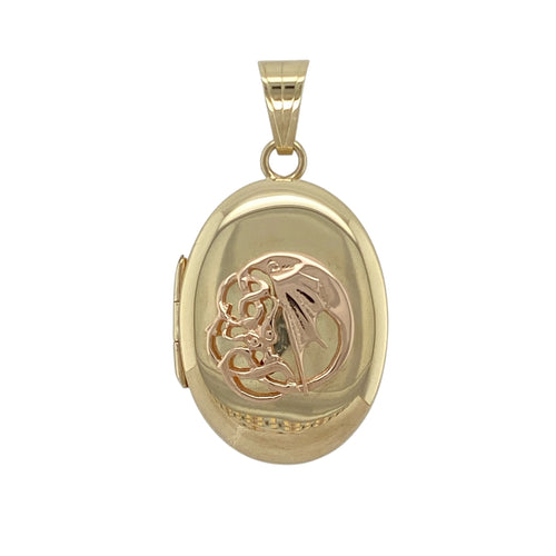9ct Gold Clogau Welsh Dragon Oval Locket