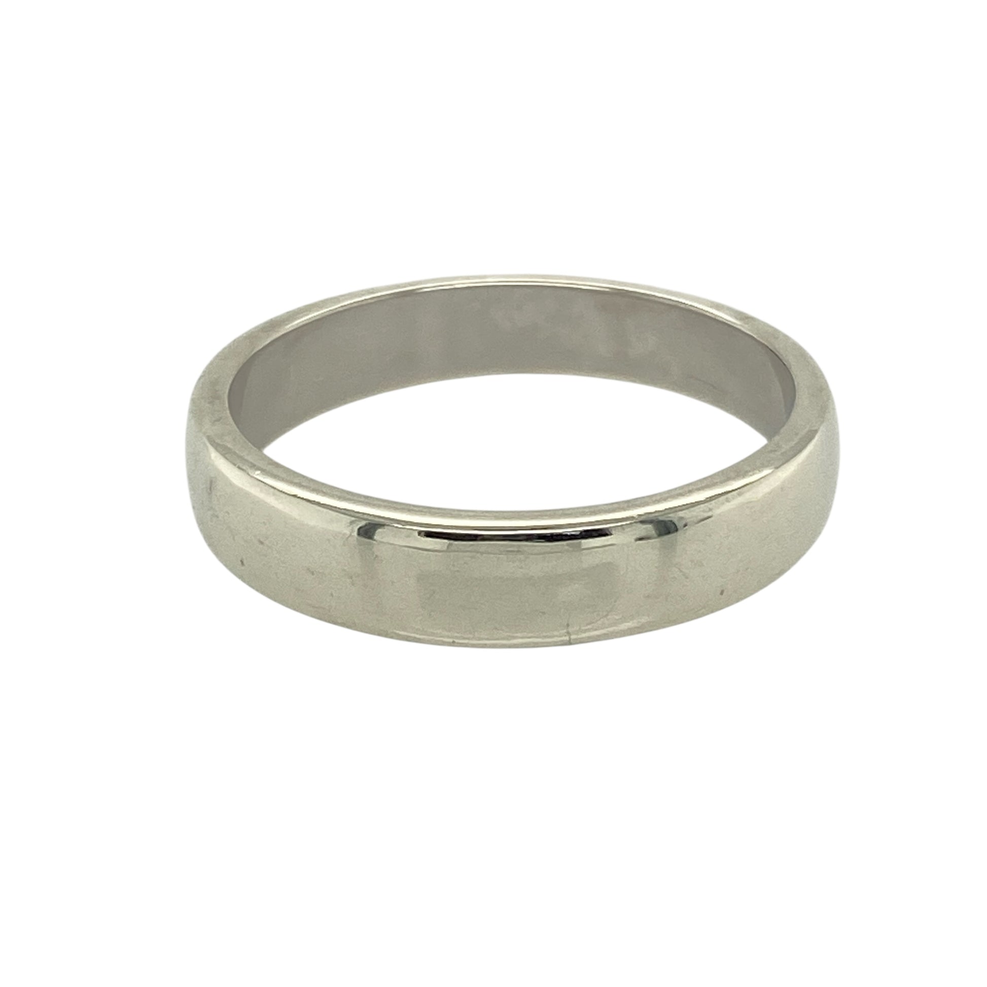 9ct White Gold 4mm Wedding Band Ring
