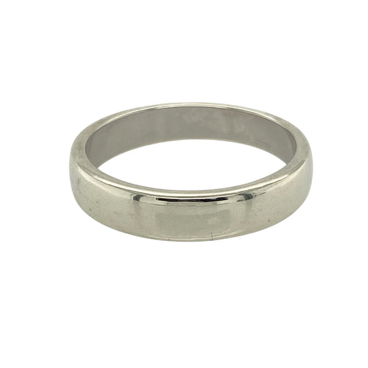 9ct White Gold 4mm Wedding Band Ring