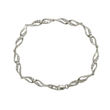 Load image into Gallery viewer, 9ct White Gold &amp; Cubic Zirconia Set 7.25&quot; Bracelet
