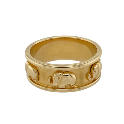 18ct Gold Elephant Band Ring