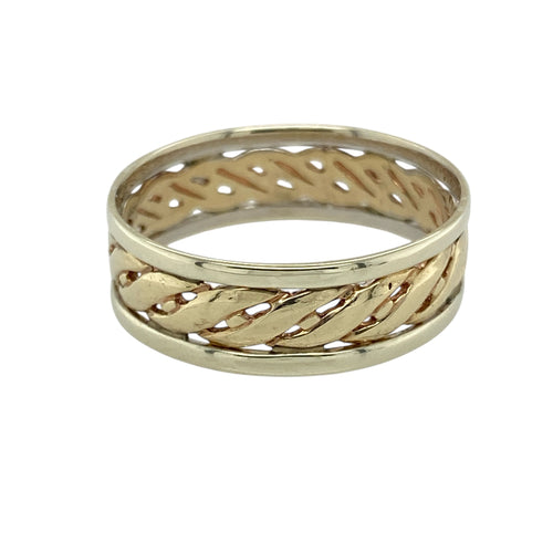 9ct Gold Celtic Open Weave Band Ring