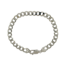 Load image into Gallery viewer, 9ct White Gold 8.25&quot; Curb Bracelet
