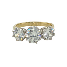 Load image into Gallery viewer, 9ct Gold CZ Set Trilogy Ring

