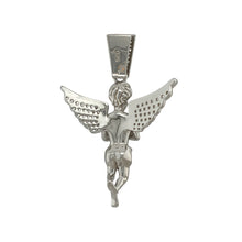 Load image into Gallery viewer, Bring radiant sparkle and symbolic elegance to your collection with this new 925 silver and cubic zirconia set angel pendant, offering a graceful design and eye-catching shine—perfect for adding a meaningful touch to any look.

Design: The pendant features a beautifully detailed angel figure adorned with shimmering cubic zirconia stones, creating a brilliant and uplifting focal point. The angel motif symbolises protection, guidance, and hope.

