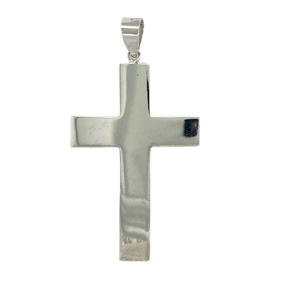Bring timeless simplicity and classic elegance to your collection with this new 925 silver plain cross pendant, offering a clean design and refined presence—perfect for everyday wear or meaningful occasions.

Design: The pendant features a sleek cross measuring 6.3cm long (including the bail) by 3.4cm wide, showcasing smooth lines and a minimalist silhouette. The understated style makes it versatile and effortlessly elegant.
