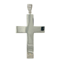 Load image into Gallery viewer, Bring timeless simplicity and classic elegance to your collection with this new 925 silver plain cross pendant, offering a clean design and refined presence—perfect for everyday wear or meaningful occasions.

Design: The pendant features a sleek cross measuring 6.3cm long (including the bail) by 3.4cm wide, showcasing smooth lines and a minimalist silhouette. The understated style makes it versatile and effortlessly elegant.


