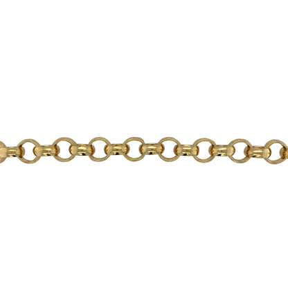 New 925 Silver Heavily 9ct Gold Plated 26" Patterned Belcher Chain