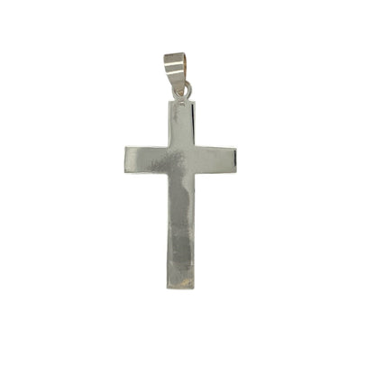 Bring timeless simplicity and classic style to your collection with this new 925 silver plain large cross pendant, offering a clean design and elegant presence—perfect for making a meaningful statement.

Design: The pendant features a sleek, minimalist cross design measuring 5.2cm long (including the bail) by 2.5cm wide. The smooth lines and understated silhouette create a versatile and refined look that pairs effortlessly with any style.
