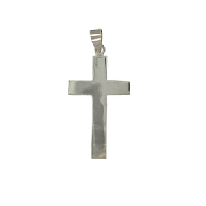 Bring timeless simplicity and classic style to your collection with this new 925 silver plain large cross pendant, offering a clean design and elegant presence—perfect for making a meaningful statement.

Design: The pendant features a sleek, minimalist cross design measuring 5.2cm long (including the bail) by 2.5cm wide. The smooth lines and understated silhouette create a versatile and refined look that pairs effortlessly with any style.
