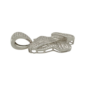 New 925 Silver & Cubic Zirconia Set Praying Hands Pendant