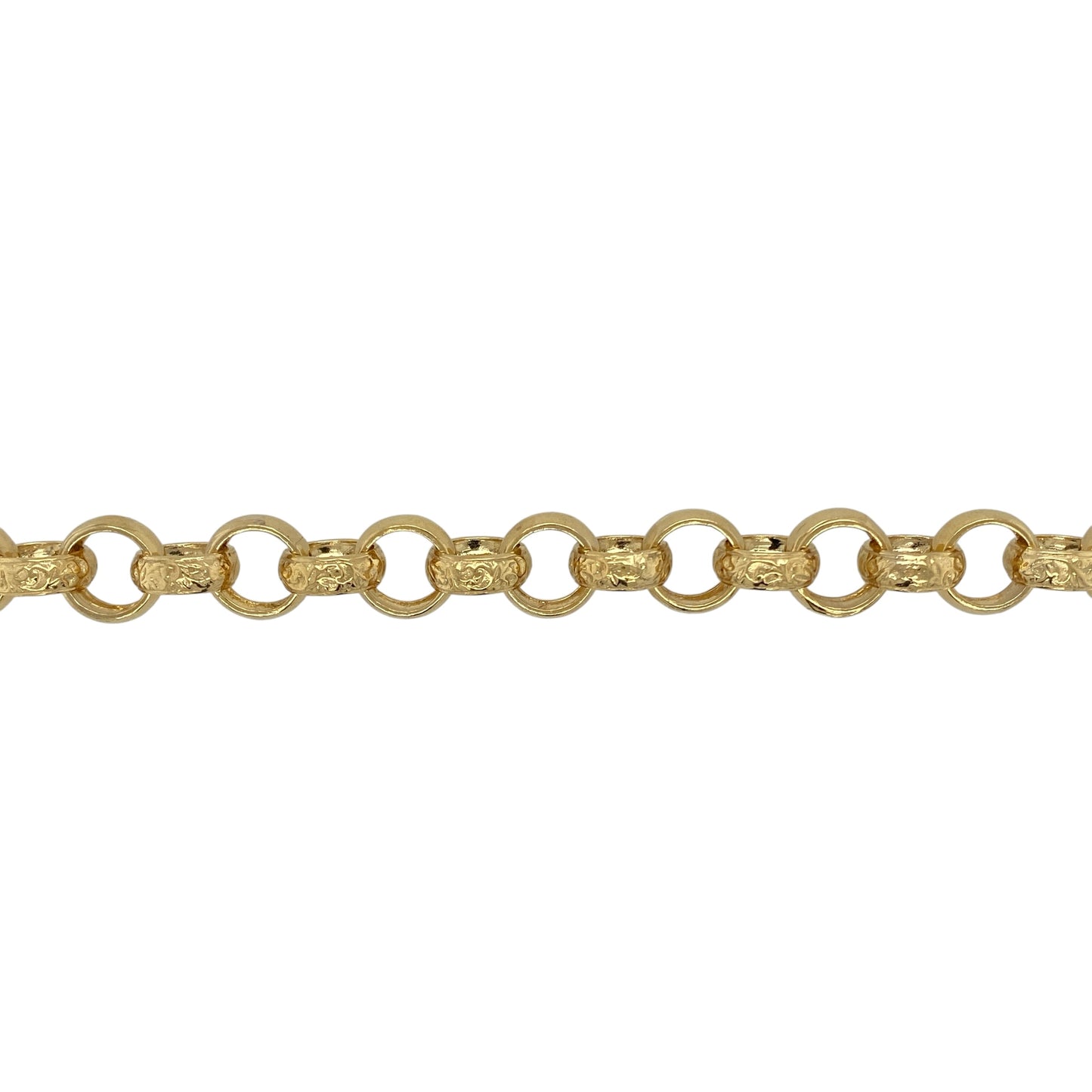 New 925 Silver Heavily 9ct Gold Plated 24" Patterned Belcher Chain