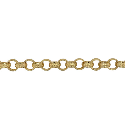 New 925 Silver Heavily 9ct Gold Plated 24" Patterned Belcher Chain